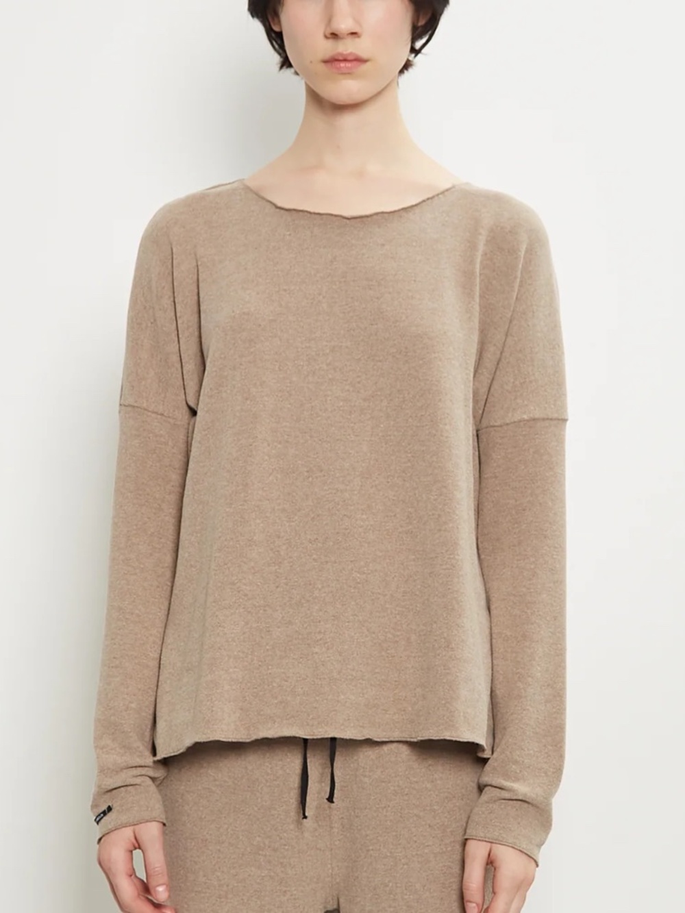 ALBUM DI FAMIGLIA The Jumper JP In Brown Grey in Winter Weight Jersey Pullover L
